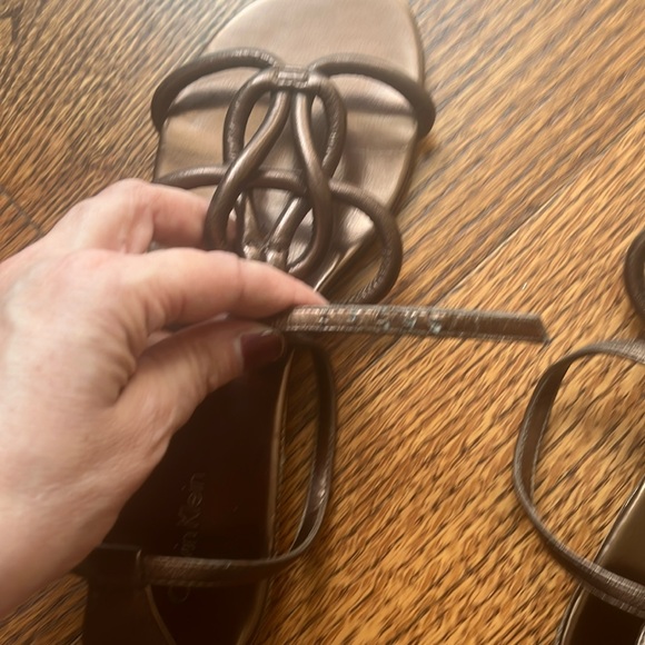 Calvin Klein gladiator sandals in metalic brown - Picture 6 of 9